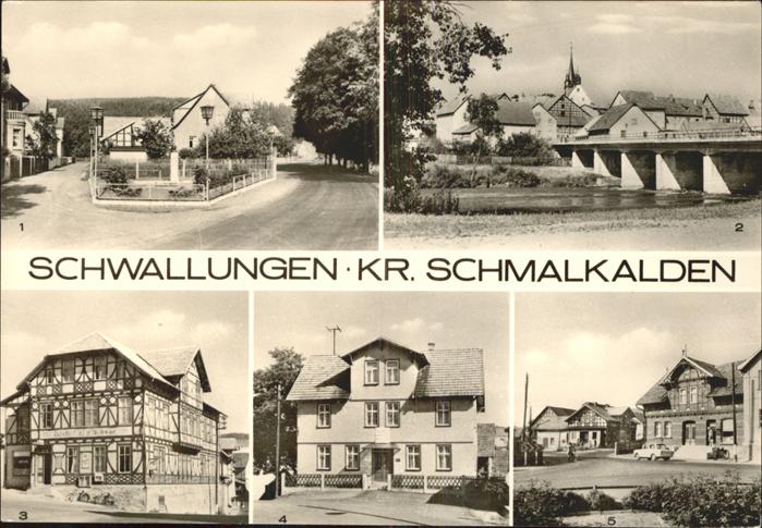Schwallungen Leninplatz Brücke Gasthaus zum Schwan R