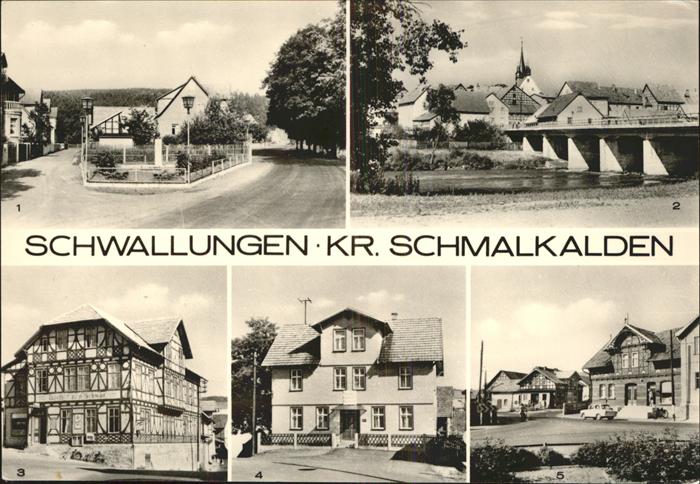 Schwallungen Leninplatz Brücke Gasthaus zum Schwan R