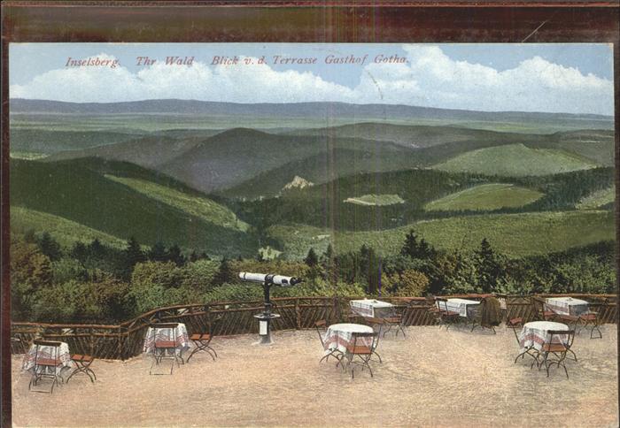 Inselsberg Schmalkalden Herzogl Hotel Gotha Blick von der Terra