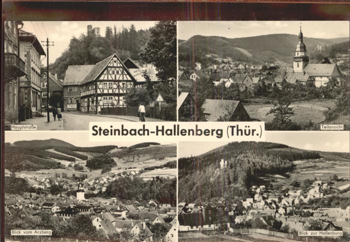 Steinbach-Hallenberg Teilansicht Hauptstrasse Arzberg Hallen