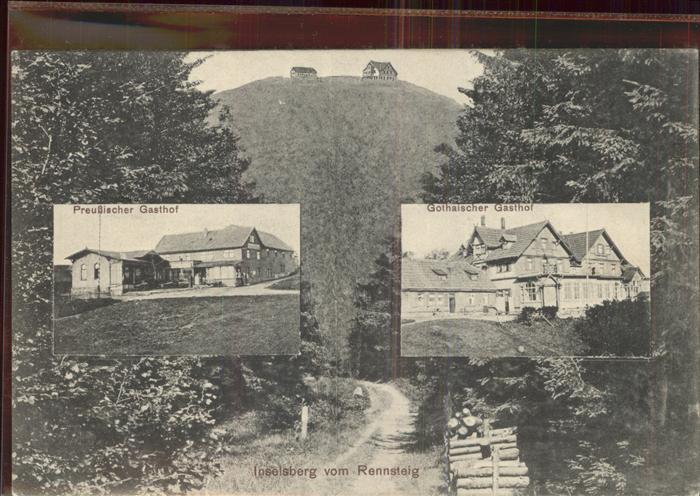 Inselsberg Schmalkalden Preussischer und Gotha Gasthof vom Renn