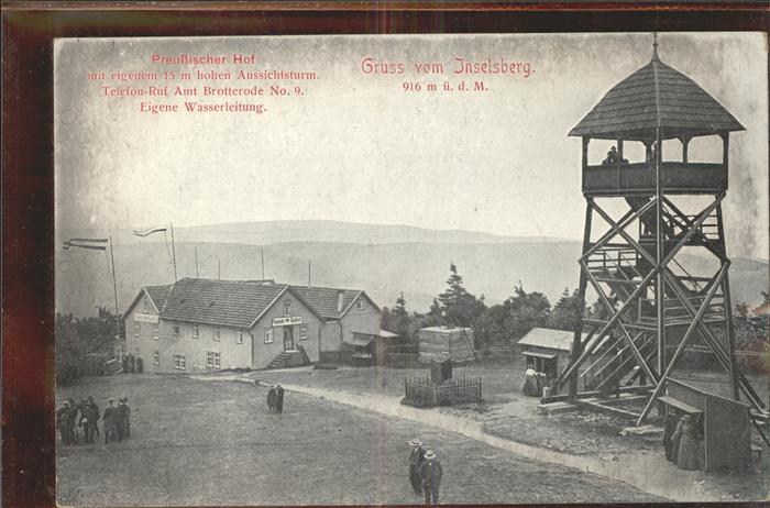 Inselsberg Schmalkalden Preussischer Hof mit Aussichtsturm