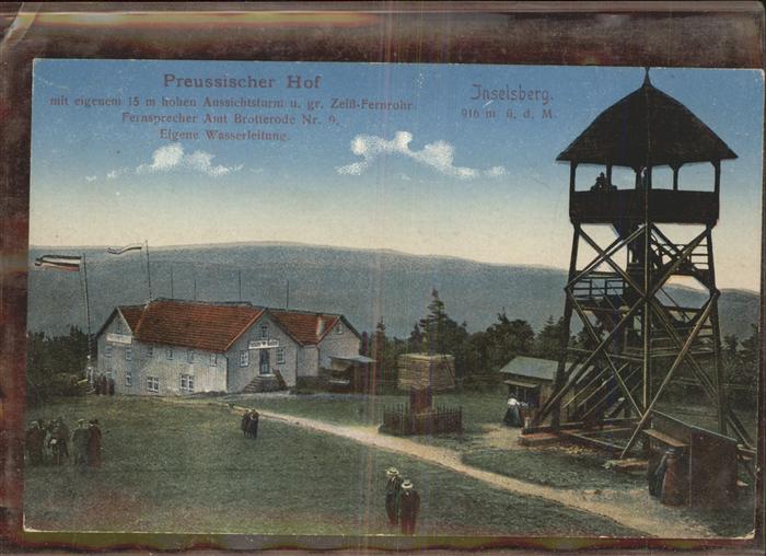 Inselsberg Schmalkalden Preussischer Hof mit Aussichtsturm