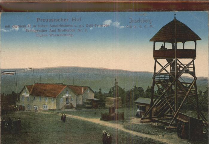 Inselsberg Schmalkalden Preussischer Hof mit Aussichtsturm