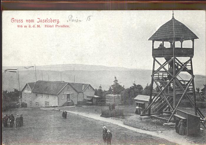 Inselsberg Schmalkalden Hotel Preussen Aussichtsturm