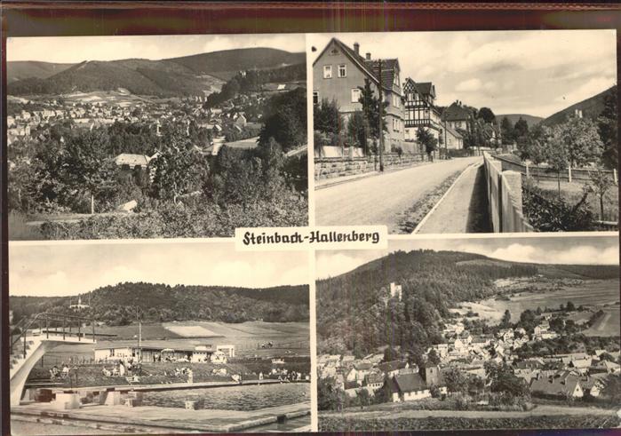 Steinbach-Hallenberg Panorama Strasse Burg Schwimmbad