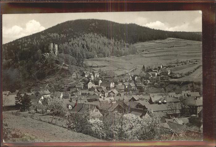 Steinbach-Hallenberg Ortsansicht mit Burg