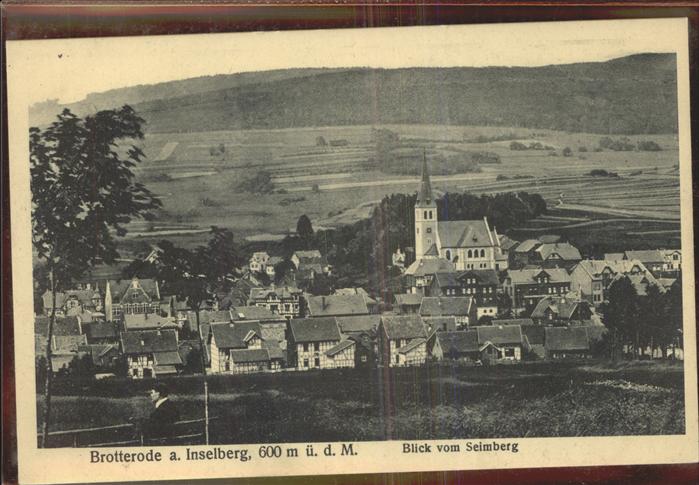 Brotterode Ortsansicht mit Kirche