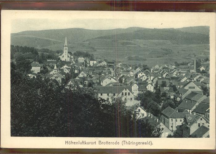 Brotterode Ortsansicht mit Kirche