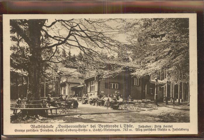 Brotterode Waldschänke Dreiherrenstein