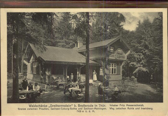 Brotterode Waldschänke Dreiherrenstein