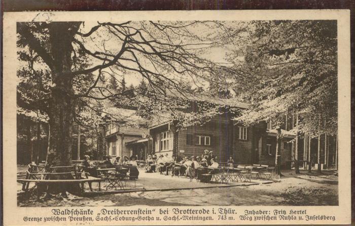 Brotterode Waldschänke Dreiherrenstein