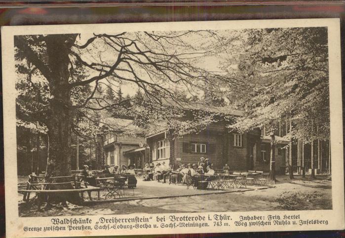 Brotterode Waldschänke Dreiherrenstein