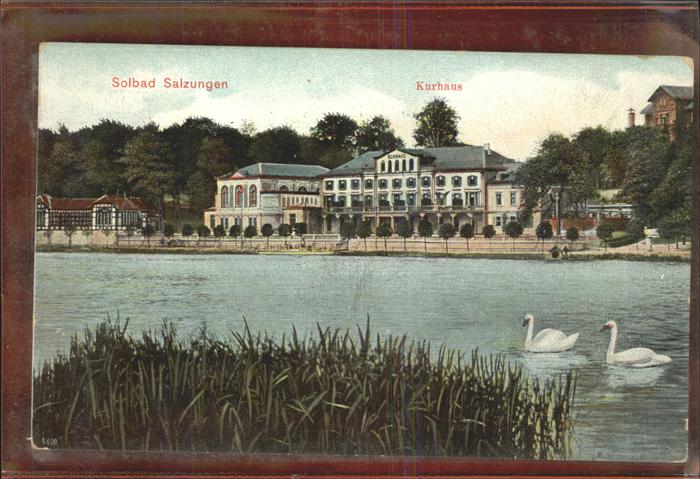 Bad Salzungen Kurhaus Burgsee Schwäne