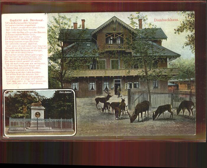 Dambachhaus Thale Dambachhaus Pfeils Denkmal Rehwild