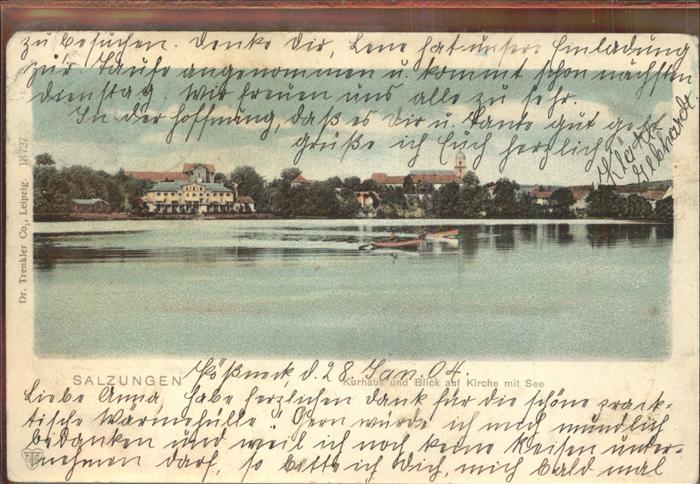 Bad Salzungen Kurhaus Kirche Burgsee