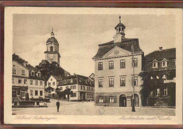 Bad Salzungen Marktplatz und Kirche