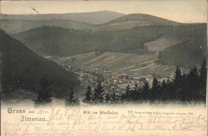 Ilmenau Thueringen Blick vom Schwalbenstein