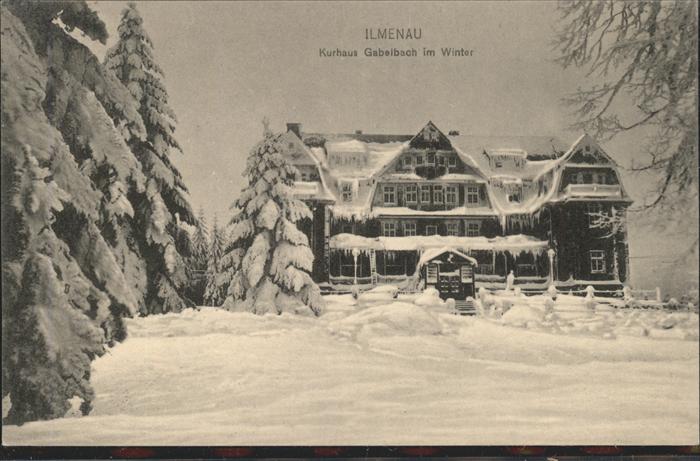 Ilmenau Thueringen Kurhaus Gabelbach im Winter