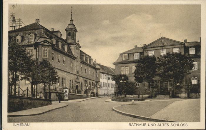 Ilmenau Thueringen Rathaus und Altes Schloss