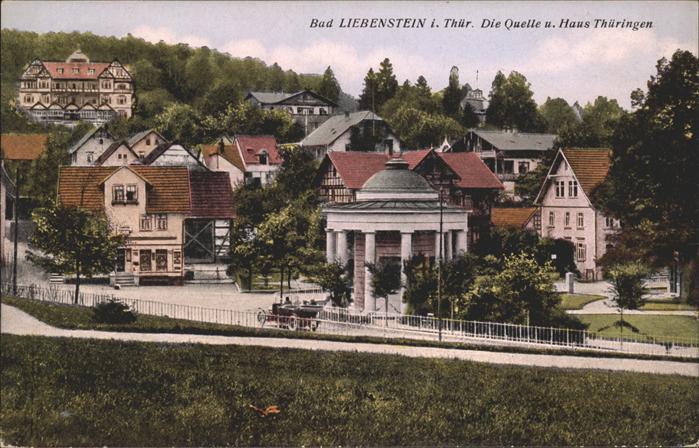 Bad Liebenstein Brunnentempel und Haus Thüringen