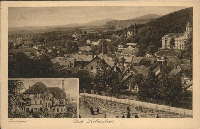 Bad Liebenstein Blick auf Kuranlagen mit Sanatorium
