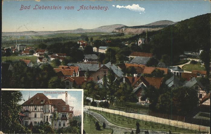 Bad Liebenstein Blick vom Aschenberg mit Sanatorium