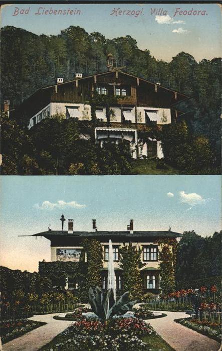 Bad Liebenstein Herzogl Villa Feodora Garten Fontäne