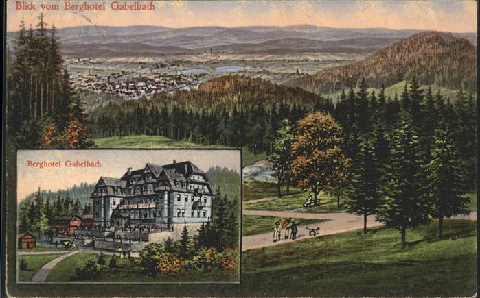 Ilmenau Thueringen Panorama Berghotel Gabelbach