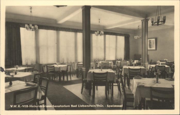Bad Liebenstein VEB Heinrich Mann Sanatorium Speisesaal