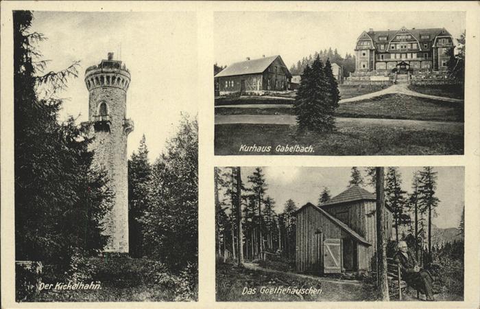 Ilmenau Thueringen Kickelhahn Turm Haus Gabelbach Goethehä