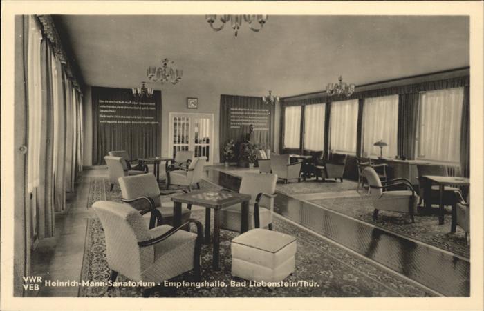 Bad Liebenstein VEB Heinrich Mann Sanatorium Empfangsha