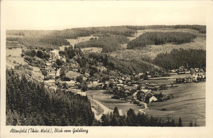 Altenfeld Thueringen Blick vom Goldberg