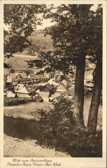 Vesser Rennsteig Blick zum Pensionshaus