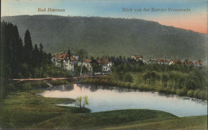 Ilmenau Thueringen Blick von der Hertzer Promenade