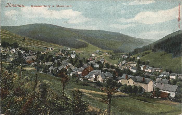 Ilmenau Thueringen mit Kummerberg und Marnebach