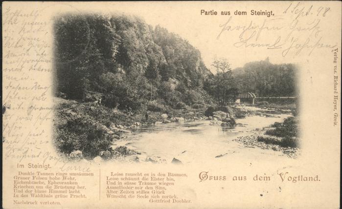 Greiz Thueringen Partie aus dem Steinigt
