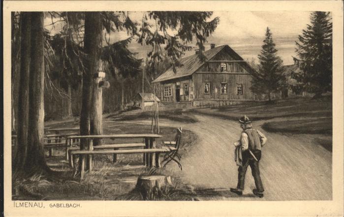 Ilmenau Thueringen Gabelbach Partie Illustration