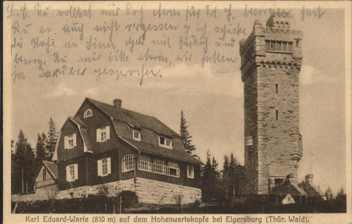 Elgersburg Karl Eduard Warte auf dem Hohenwartskop