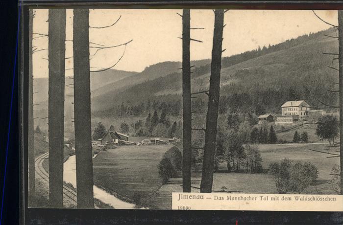 Ilmenau Thueringen Manebacher Tal mit Waldschlösschen