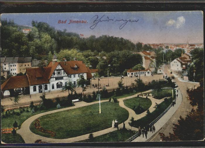 Ilmenau Thueringen Ortsblick mit Bahnhof Feldpost