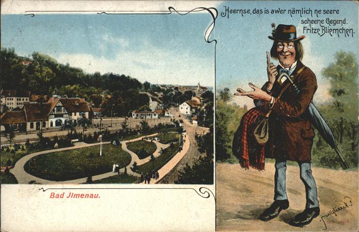 Ilmenau Thueringen Bahnhof Karikatur Fritze Bliemchen