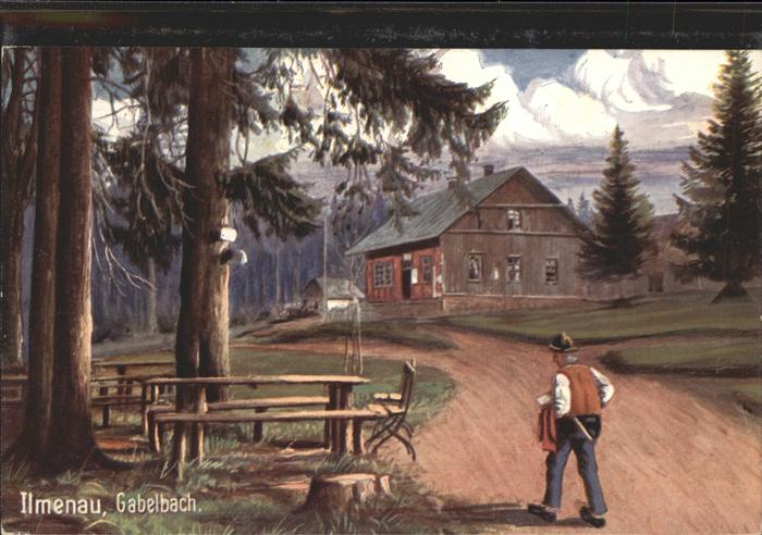 Ilmenau Thueringen Gabelbach Illustration