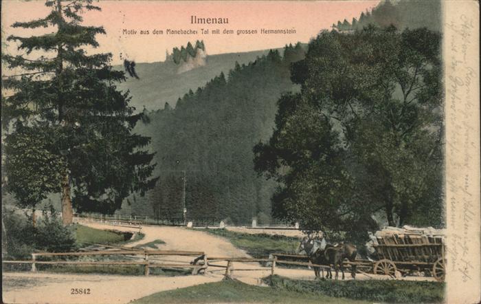Ilmenau Thueringen Im Manebacher Tal mit grossem Hermannst