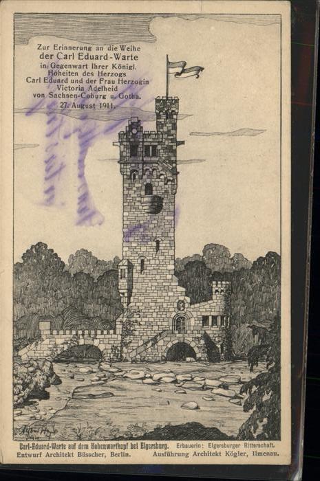 Elgersburg Carl Edward Warte auf dem Hohenwartkopf