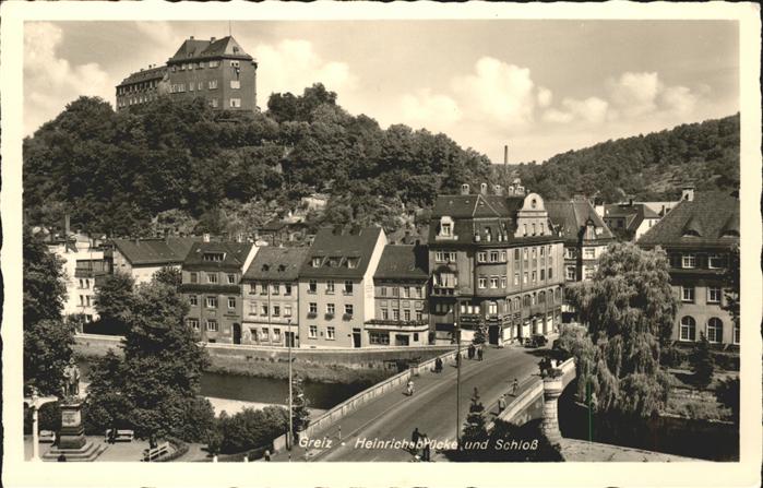 Greiz Thueringen Heinrichsbrücke Oberes Schloss