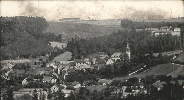 Berga Elster Ortsansicht mit Kirche