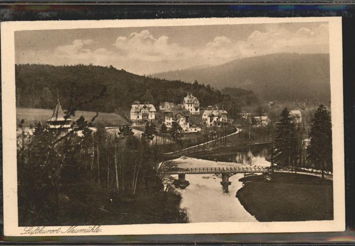 Neumuehle Elster Teilansicht Luftkurort Kupfertiefdruck