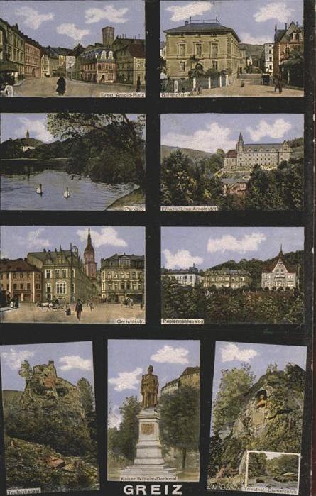 Greiz Thueringen Ernst Arnold Platz Bahnhofstrasse Ernst