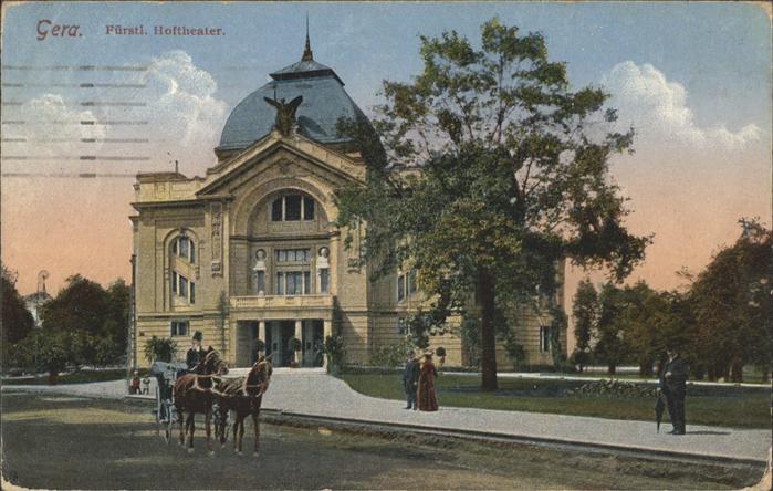Gera Fürstliches Hoftheater Pferdedroschke